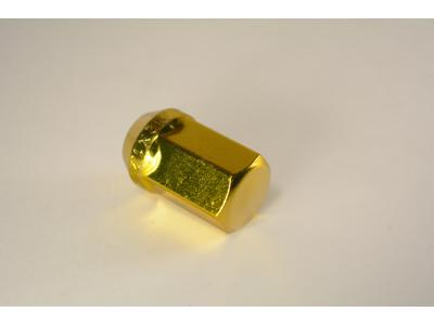 Matrix Гайка M12X1.25 Золото хром h=35мм, Конус с выступ, кл. 19мм