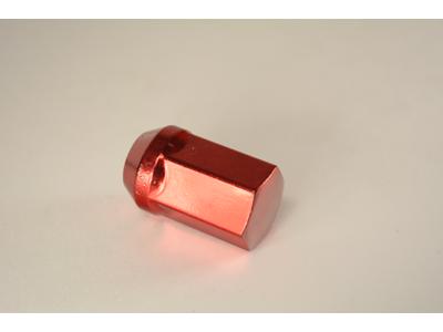 Matrix Гайка M12X1.25 Красный хром h=35мм Конус с выступ. кл. 19 мм